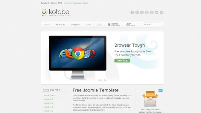 Kotoba Free Joomla 2.5 Responsive Template
