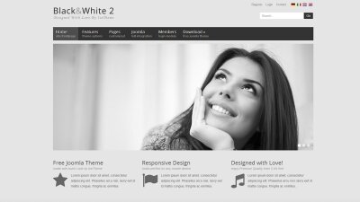 IT Black White 2 Free Premium Joomla Theme RWD