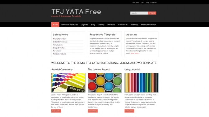 TFJ ONE YATA FREE RWD Joomla! 3 Template
