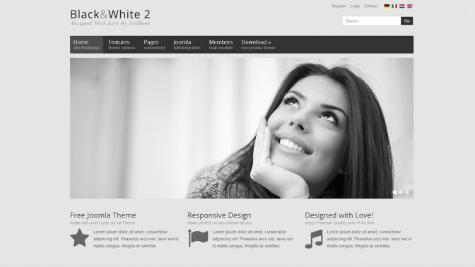 IT Black White 2 Premium Quality Joomla Theme Responsive