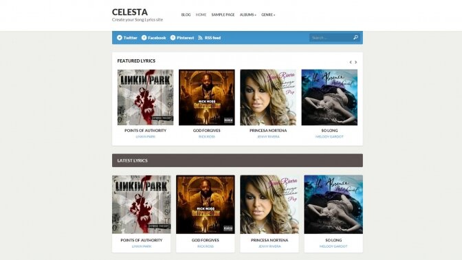 Celesta Free WordPress theme
