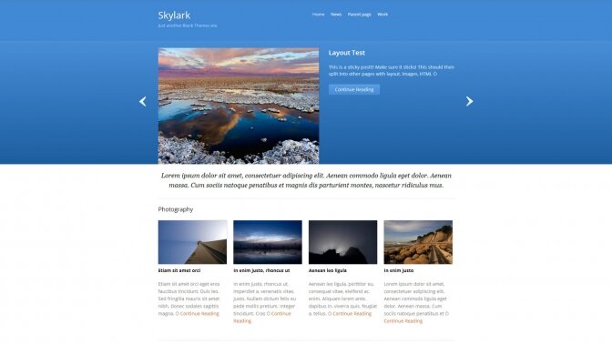 Skylark WordPress Responsive Theme